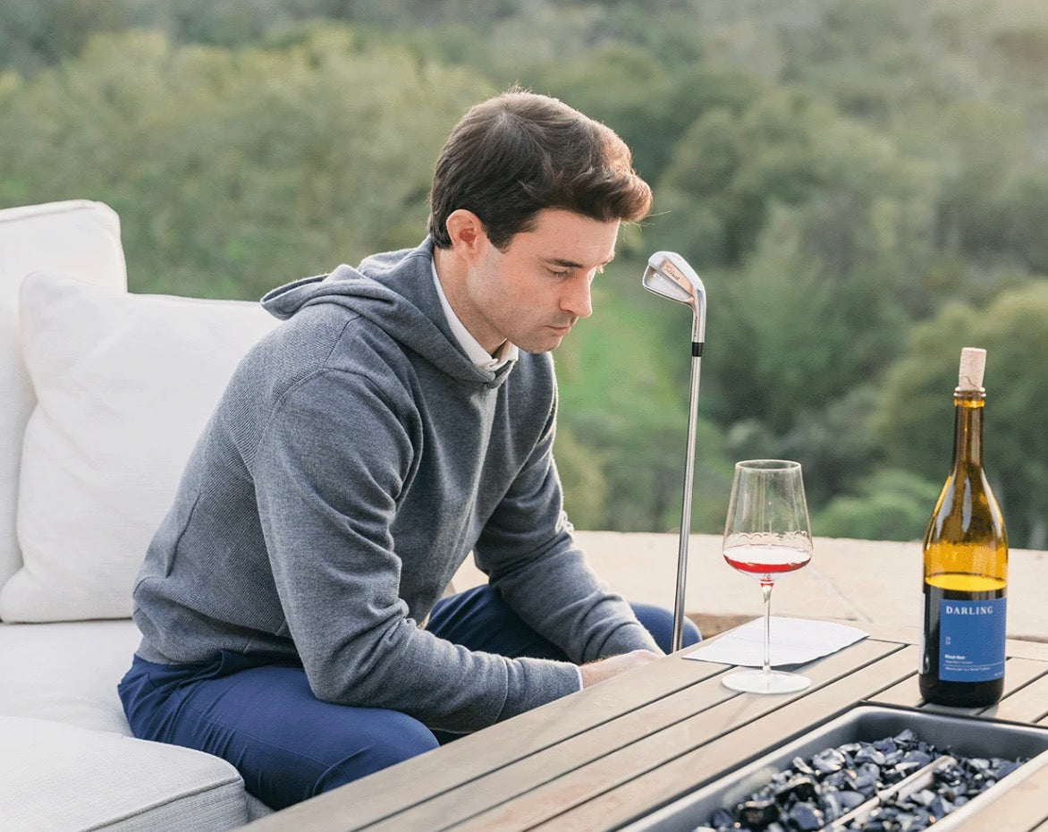 The Elon Golf Fletcher Hoodie Sweater: Heathered Dark Charcoal by H&B