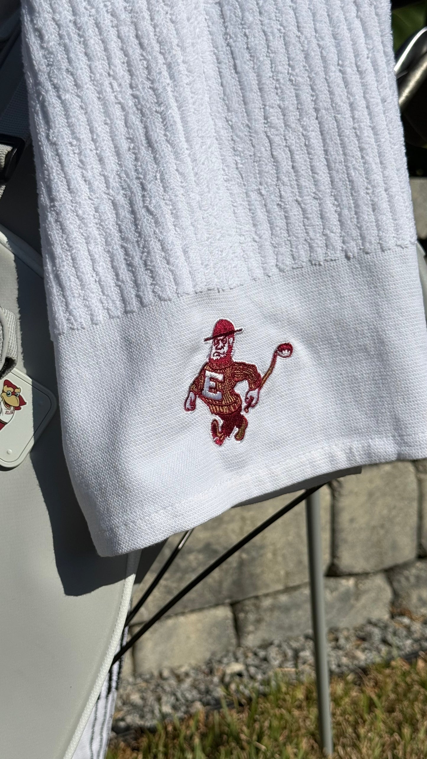 Swinging Phoenix Embroidered Towel By Stitch Golf