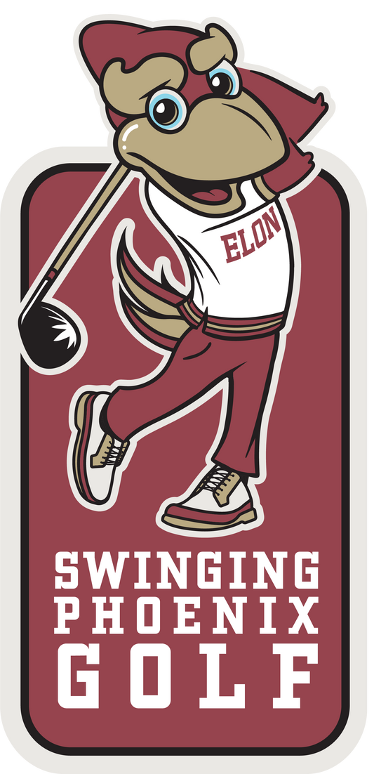 3” x 1.5” Die Cut Swinging Phoenix Sticker