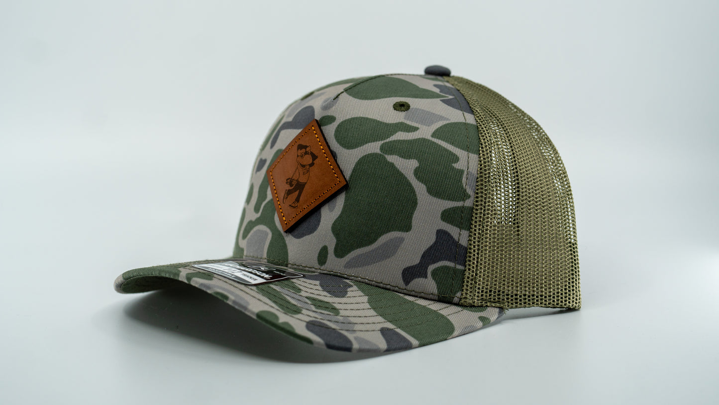 Duck Camo Swinging Phoenix Trucker Hat by Richardson Sports