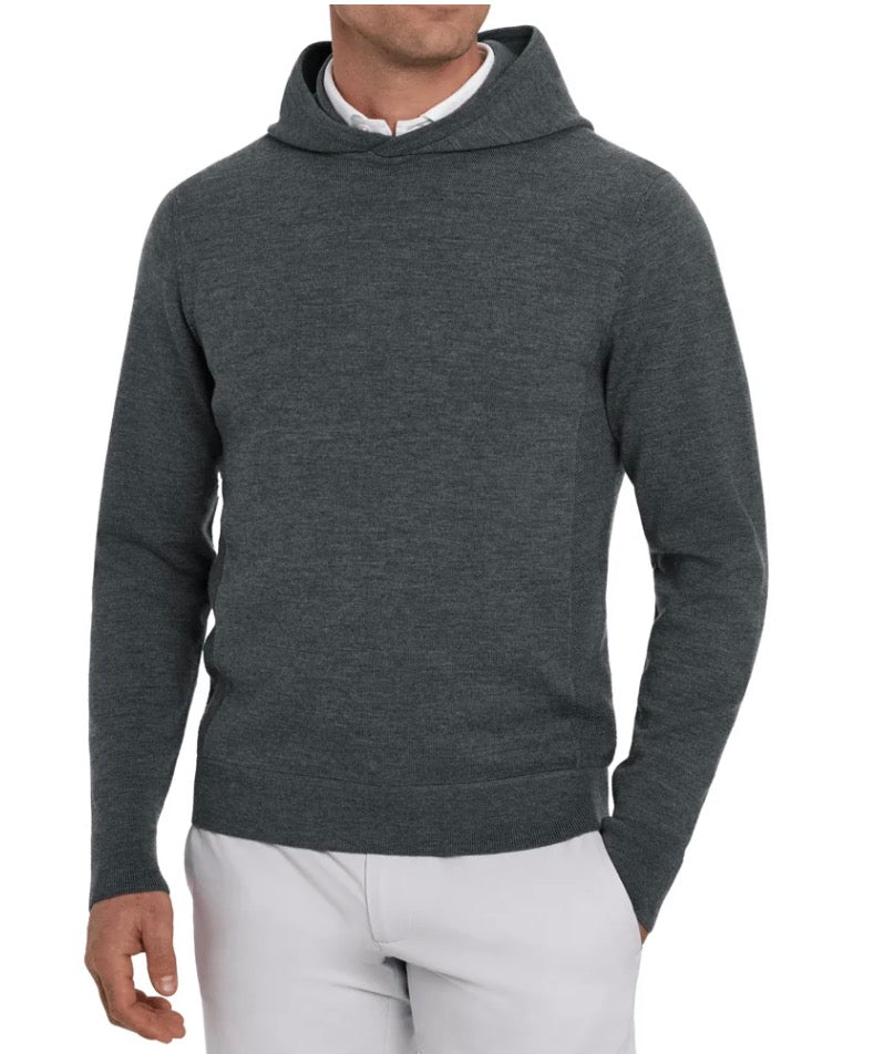 The Elon Golf Fletcher Hoodie Sweater: Heathered Dark Charcoal by H&B