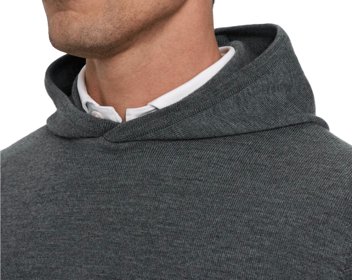 The Elon Golf Fletcher Hoodie Sweater: Heathered Dark Charcoal by H&B