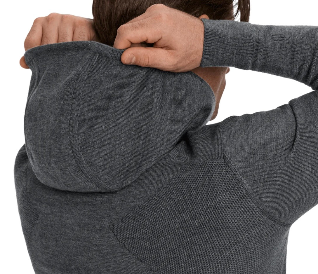 The Elon Golf Fletcher Hoodie Sweater: Heathered Dark Charcoal by H&B