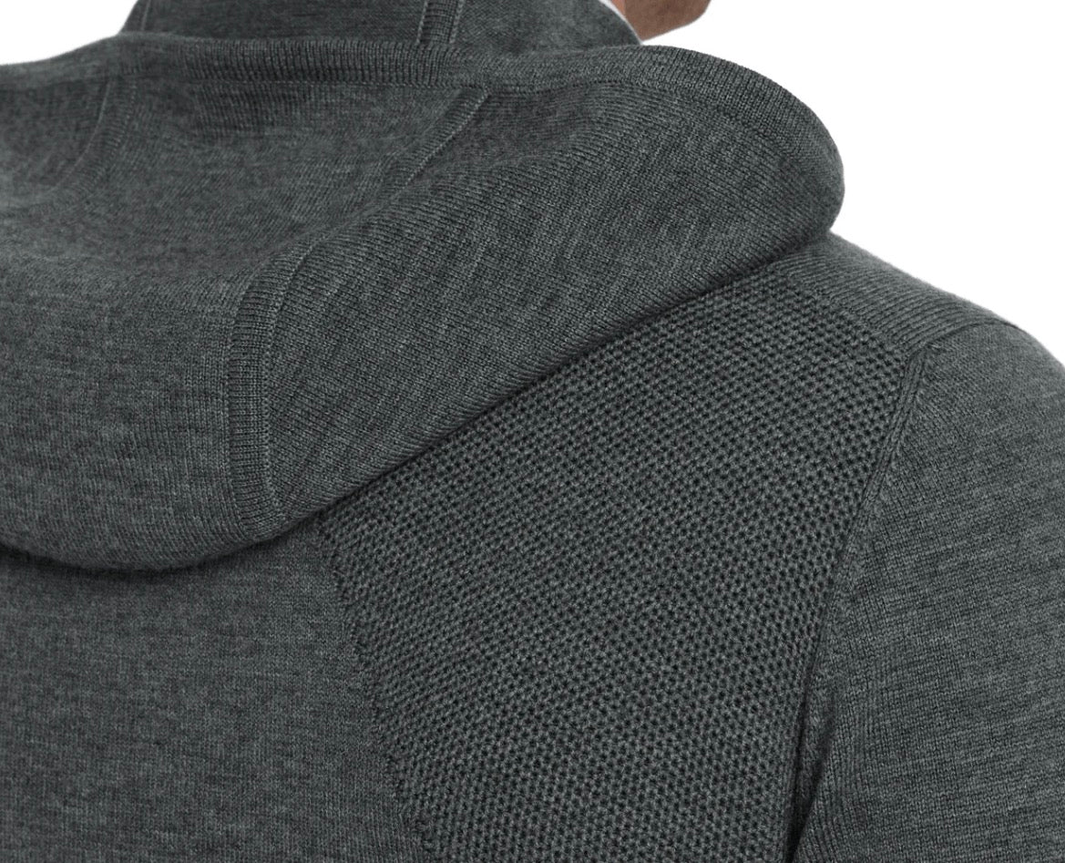 The Elon Golf Fletcher Hoodie Sweater: Heathered Dark Charcoal by H&B