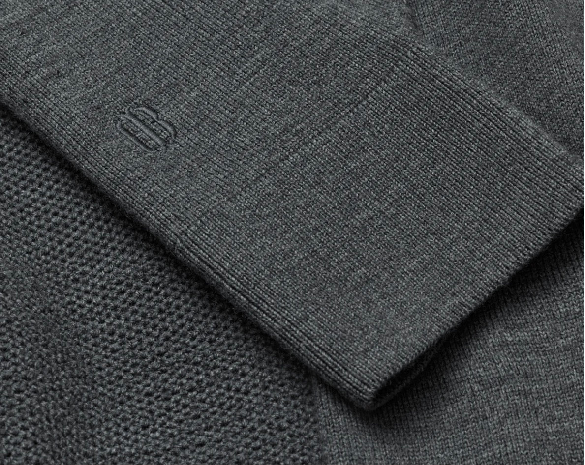 The Elon Golf Fletcher Hoodie Sweater: Heathered Dark Charcoal by H&B