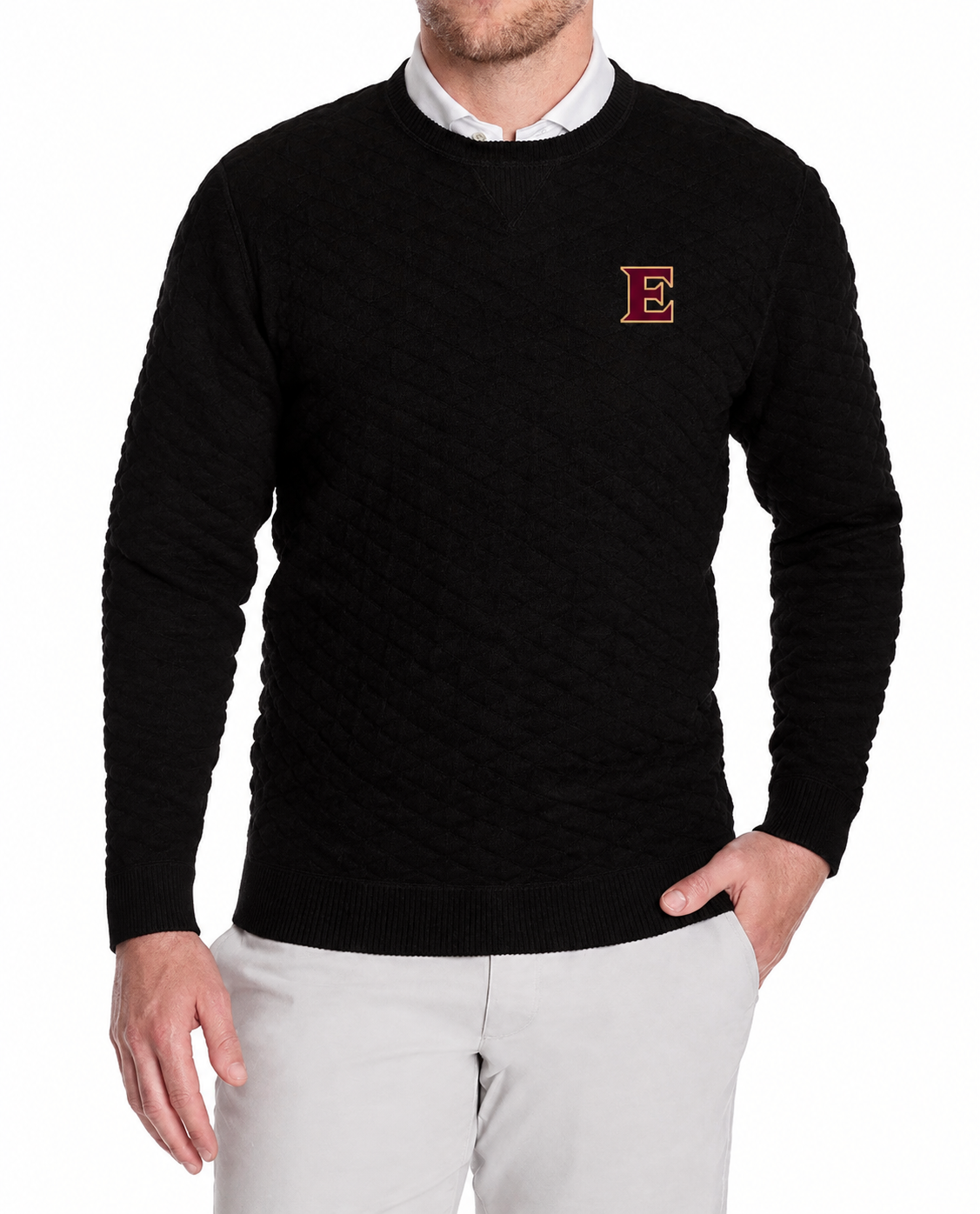 The Elon Golf Ward Crewneck: Black or Gray from H&B