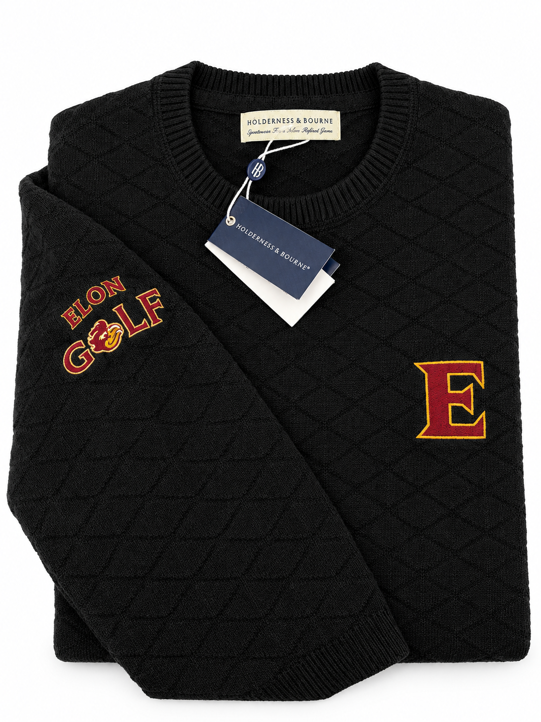 The Elon Golf Ward Crewneck: Black or Gray from H&B
