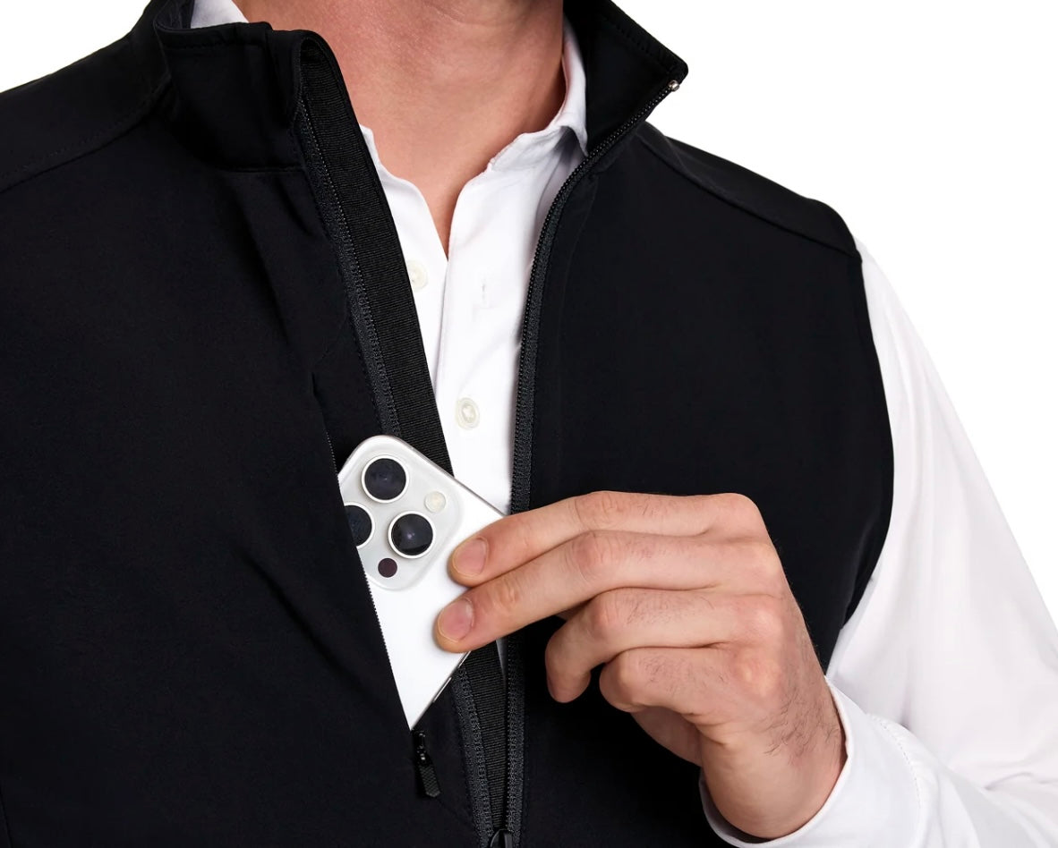 The Elon Golf Boyd Vest: Black by H&B