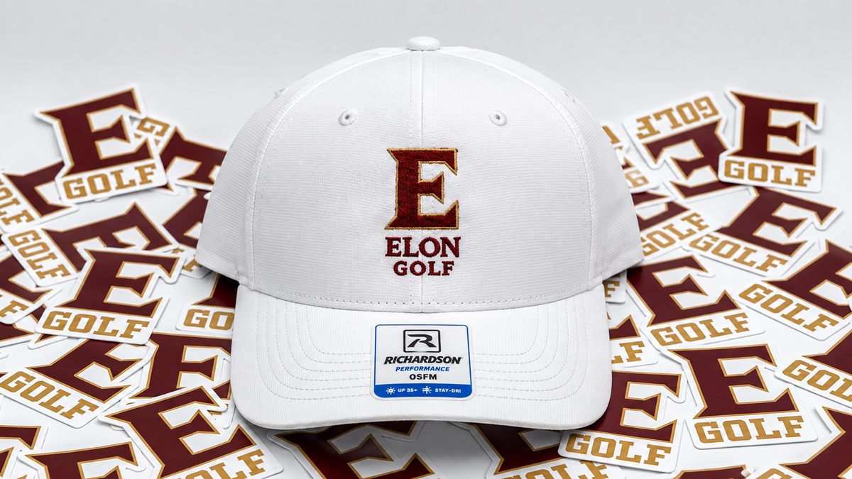 E-Elon Golf Design on a 225 Casual Performance Lite Hat by Richardson
