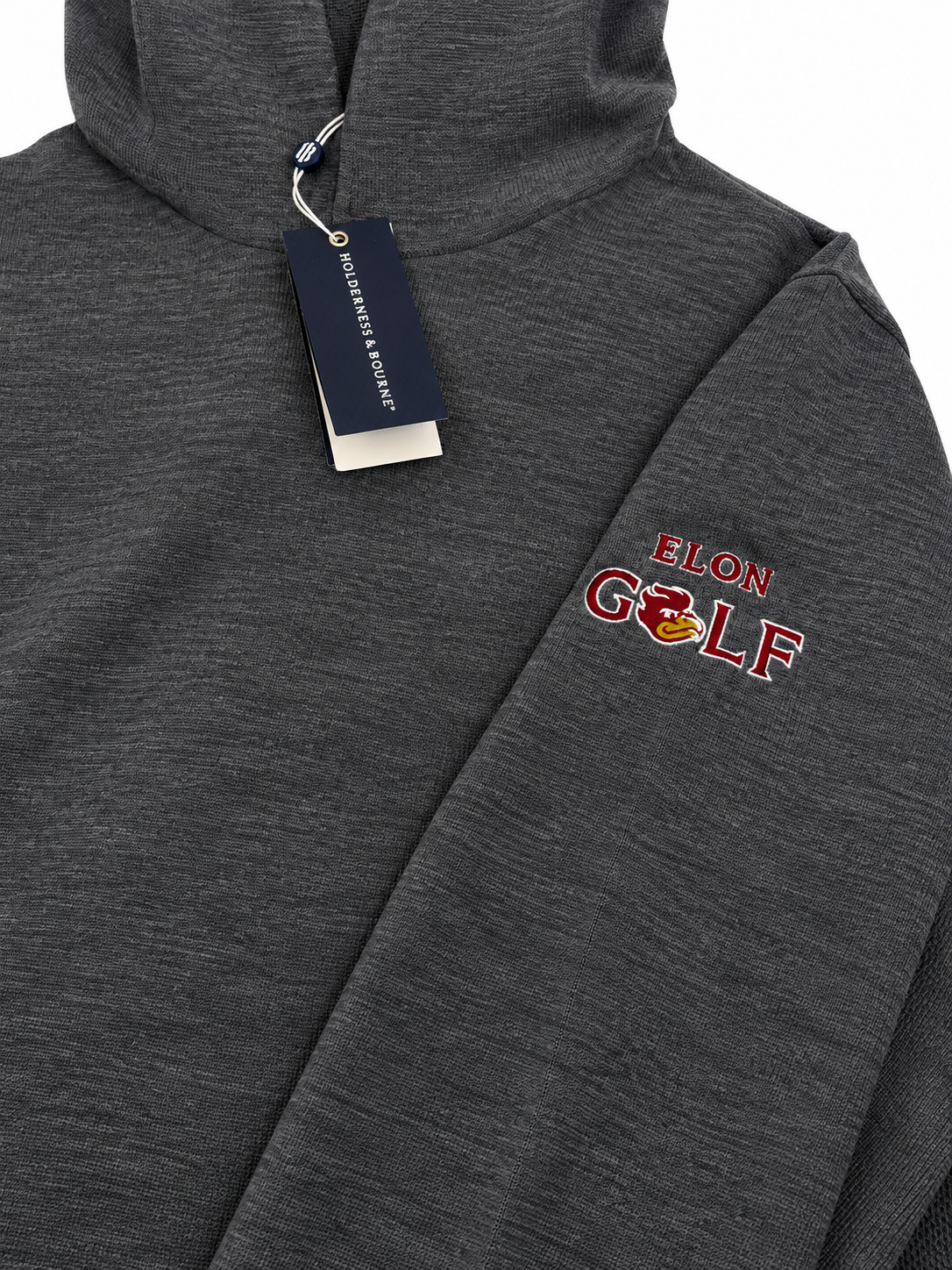 The Elon Golf Fletcher Hoodie Sweater: Heathered Dark Charcoal by H&B
