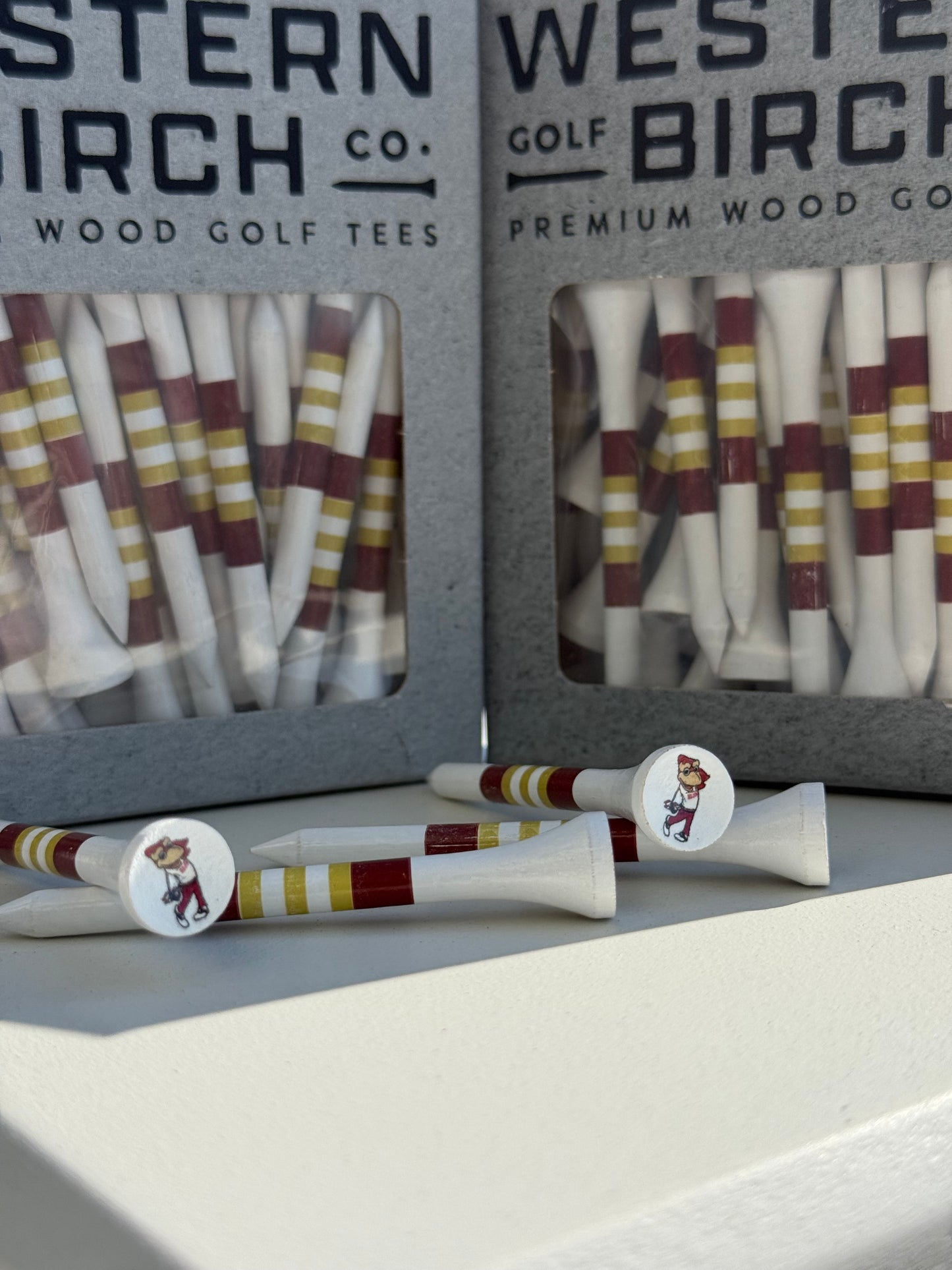 Swinging Phoenix Golf Tees by Western Birch
