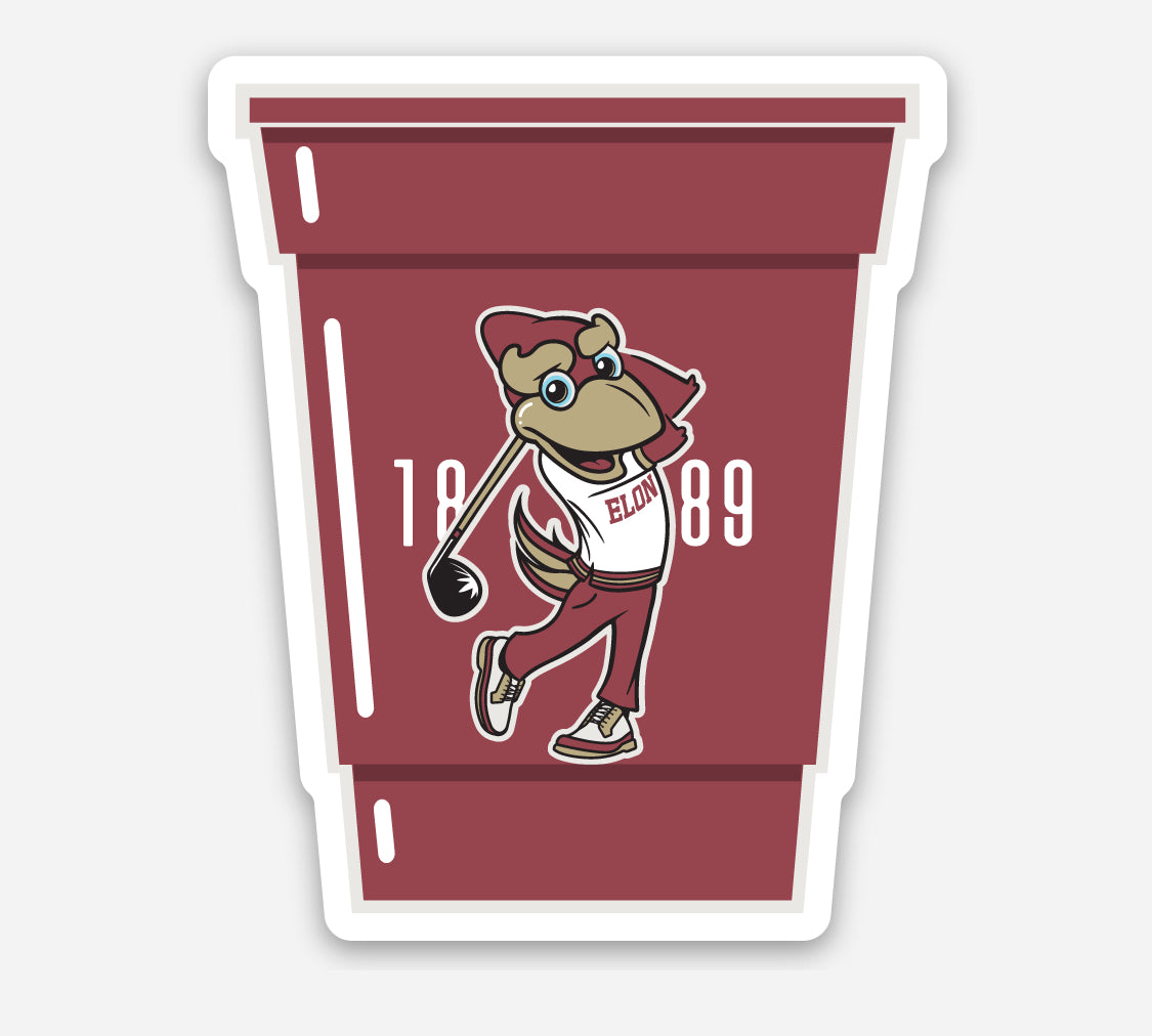 2"x 1.67" Maroon Solo Cup Sticker