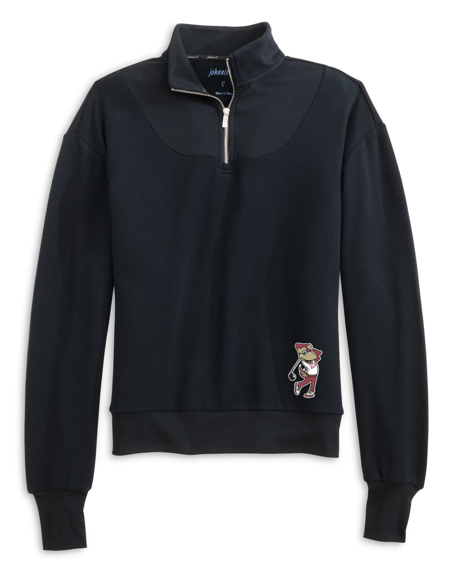 The Naomi Rib Knit 1/4 Zip with Swinging Phoenix Logo by Johnnie-O